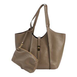 CHEVAL Made In Italy Leather Flap Turn Lock Satchel